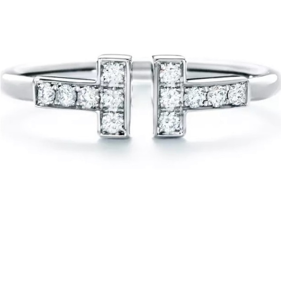 Tiffany & Co. Diamond wire ring. White gold - Picture 2 of 3